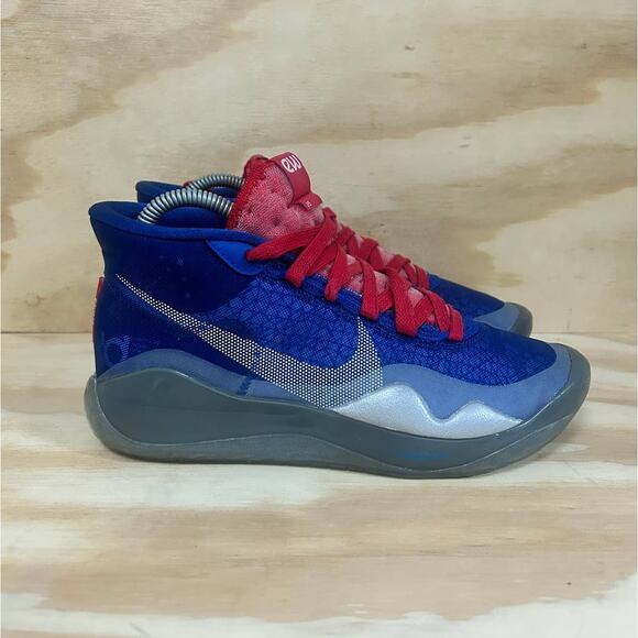 Nike - KD-  ID Zoom ETW 23 - Sneakers - Blue/Red - Kids Big- 6 - BQ7697-991 - Picture 1 of 9